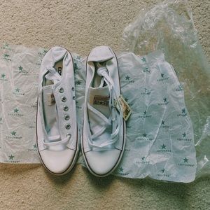 Brand new white converse